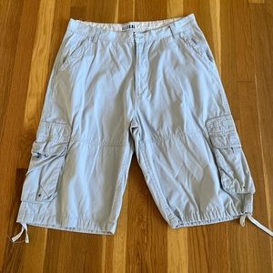 Mens Khaki Cargo Shorts In Size 36 by Illegal